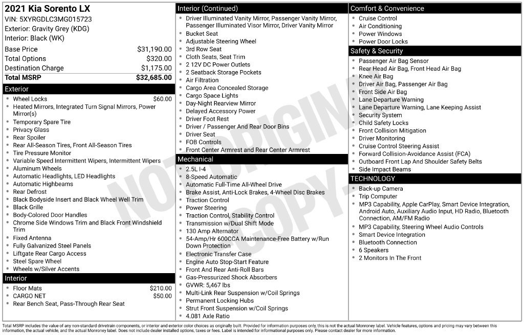 Certified Used 2021 Gray Kia LX image 4