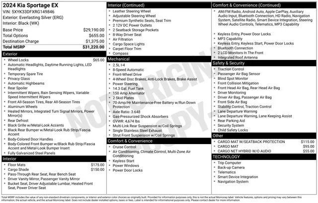 Used 2024 Silver Kia EX image 30