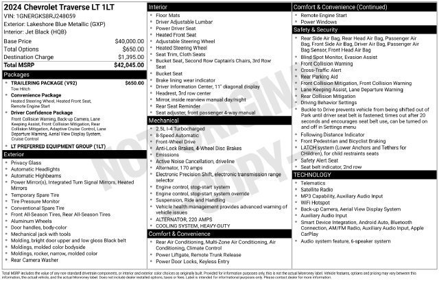 2024 Chevrolet Traverse 1LT - Photo 9