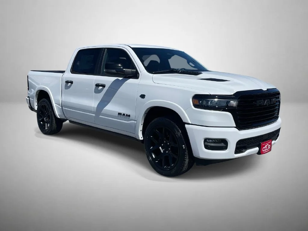 New 2027 Bright White Clear-Coat Exterior Paint RAM Laramie image 1