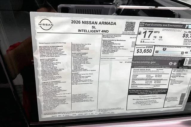 New 2026 Aspen White Tricoat Nissan SL image 42