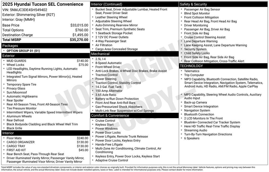Certified Used 2025 Silver Hyundai SEL Convenience image 26