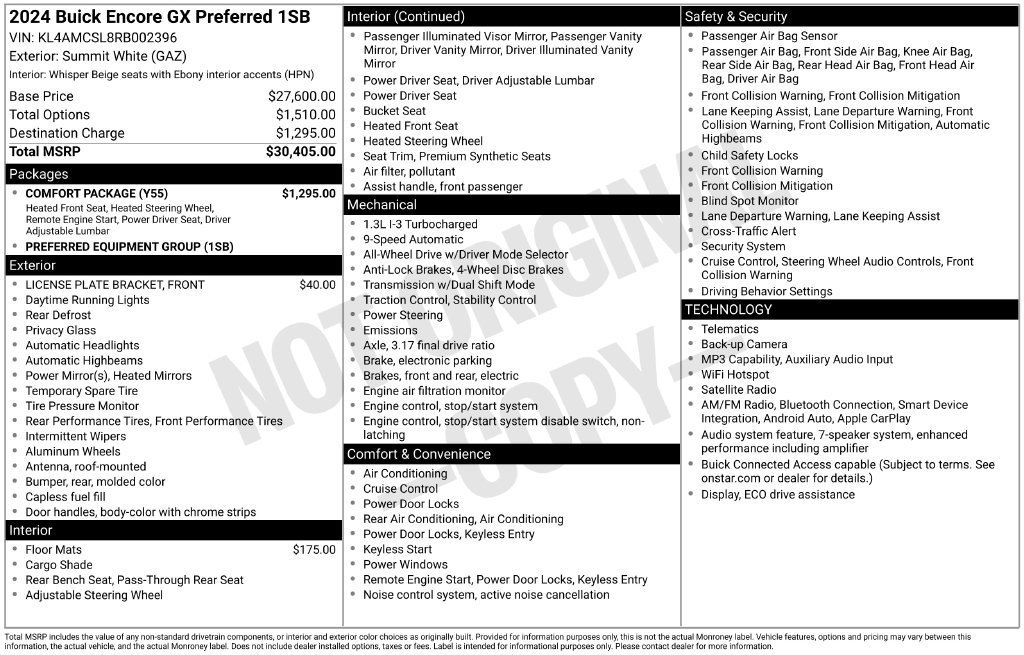 Used 2024 Summit White Buick Preferred image 6