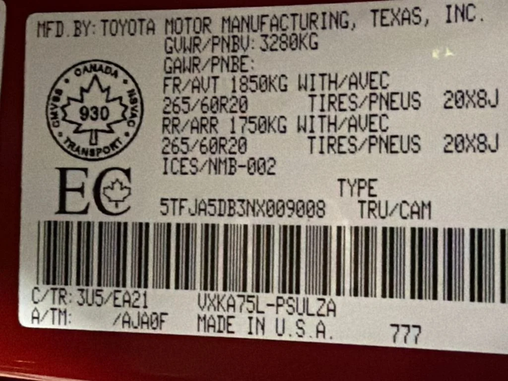 Used 2022 Supersonic Red Toyota Limited image 45