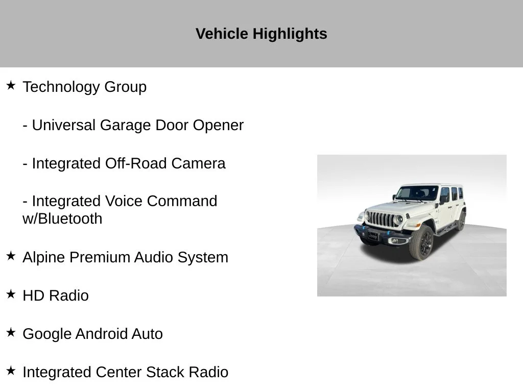 Used 2024 White Jeep Sahara 4xe image 15