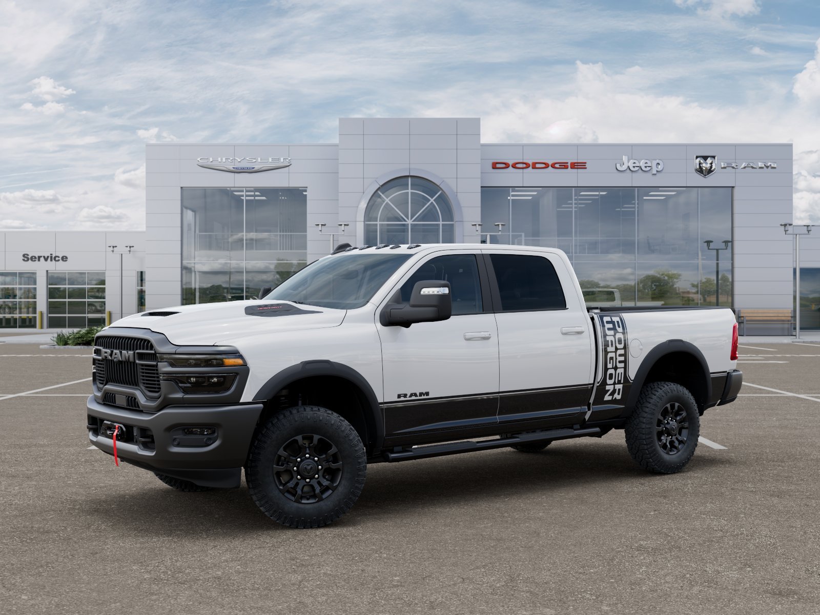 New 2026 Bright White Clear-Coat Exterior Paint RAM Power Wagon image 43