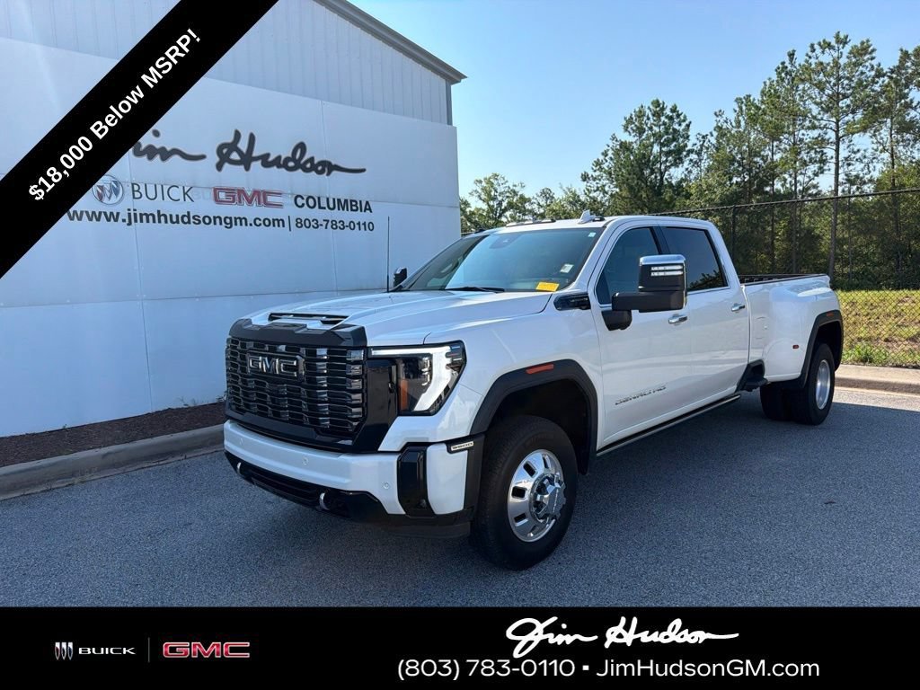 Used 2025 White Frost Tricoat GMC Denali Ultimate DRW image 1