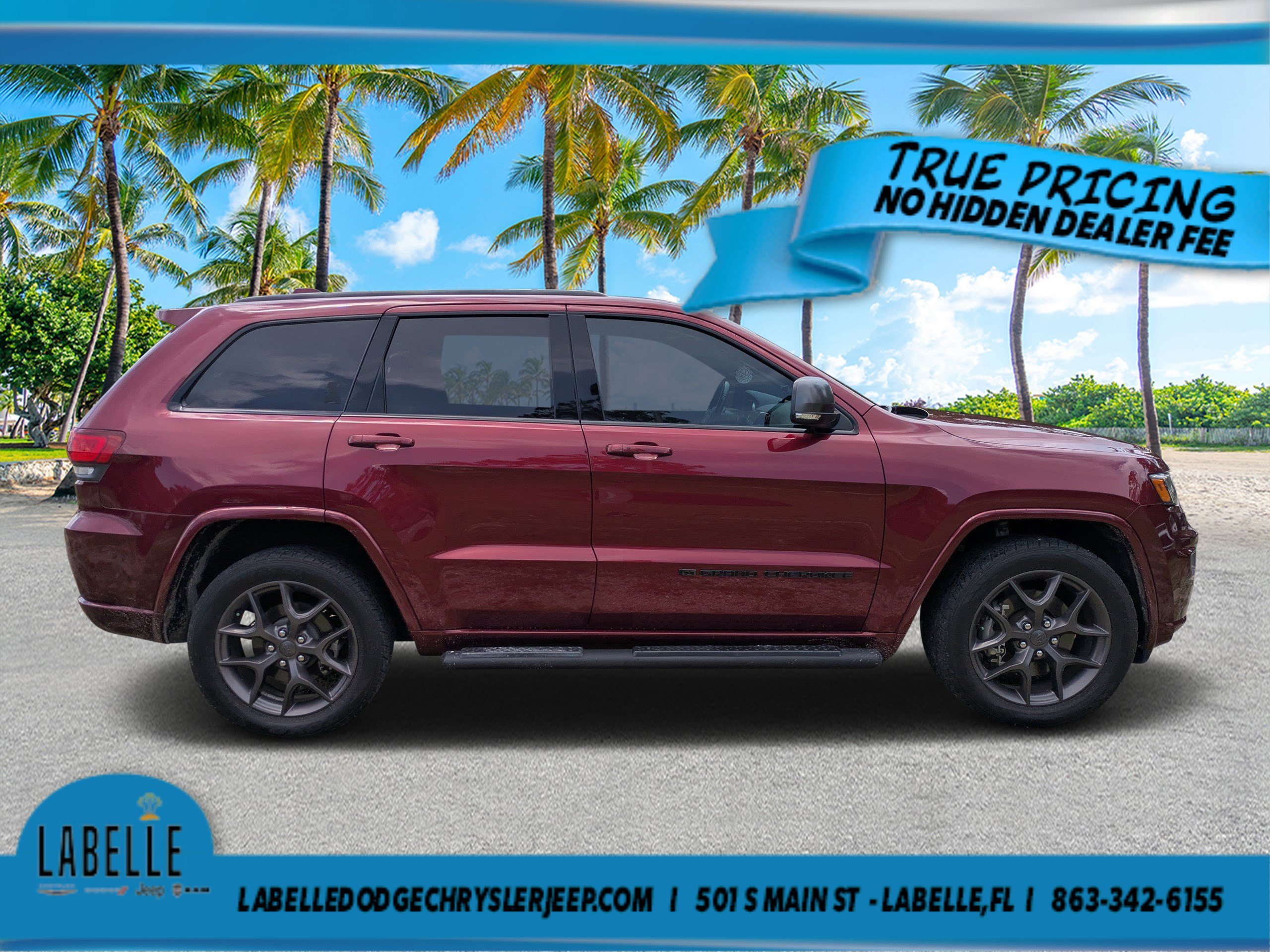 Used 2021 Velvet Red Pearlcoat Jeep 80th Anniversary image 2