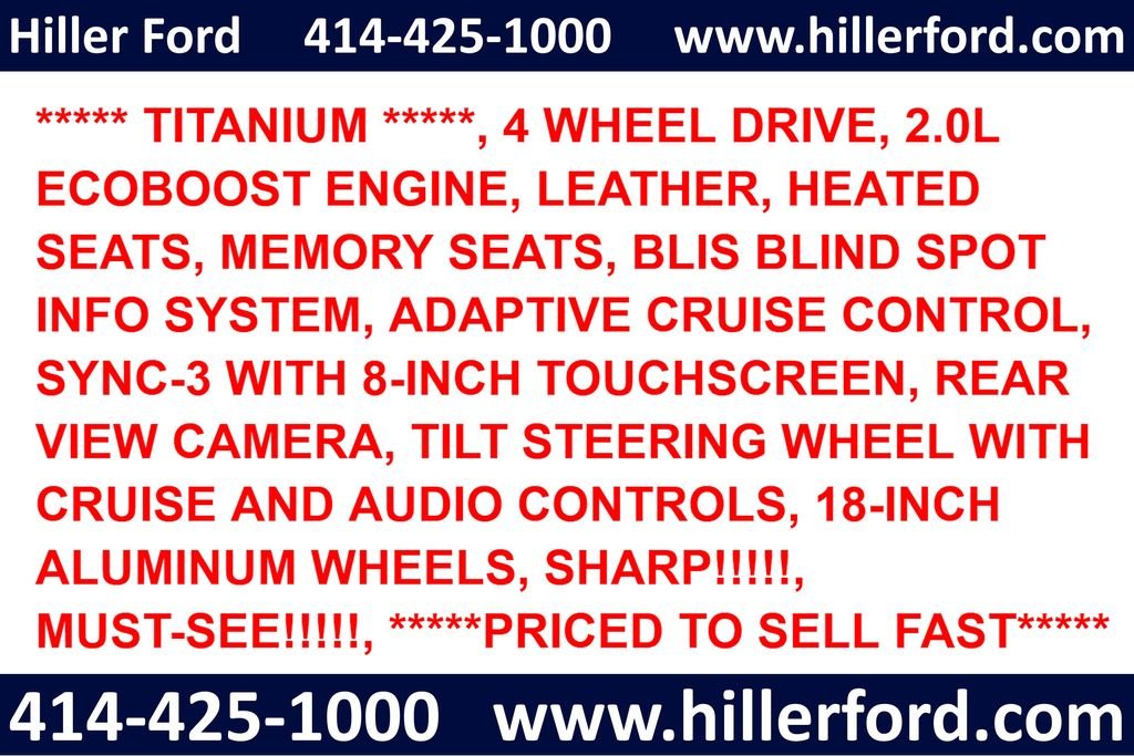 Used 2017 Ford Escape Titanium with VIN 1FMCU9J90HUB78297 for sale in Franklin, WI