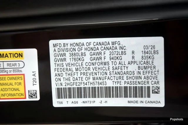 Certified Used 2026 Crystal Black Pearl Honda Sport image 20