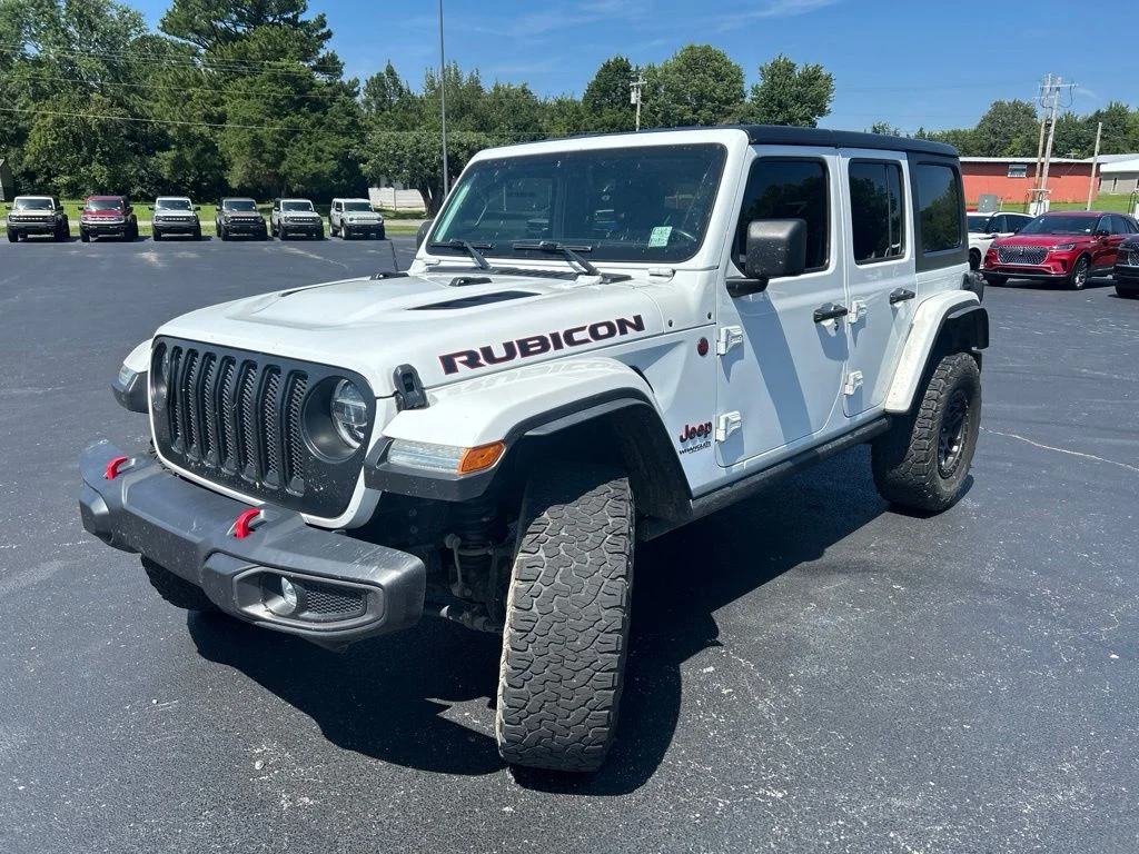 Used 2022 Bright White Clearcoat Jeep Unlimited Rubicon image 3