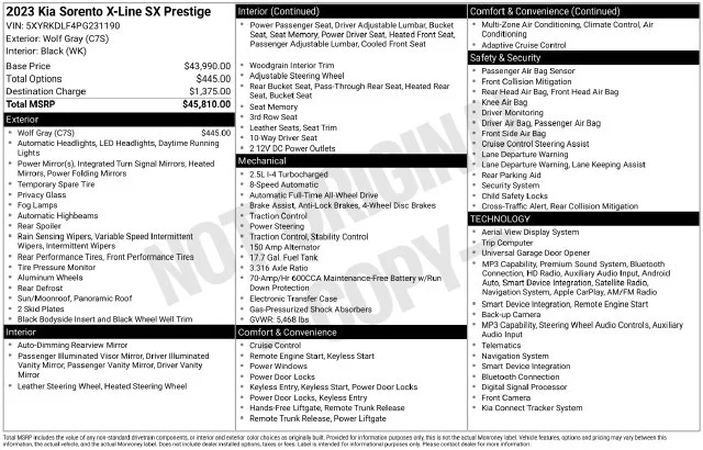 Used 2023 Gray Kia X-Line SX Prestige image 3