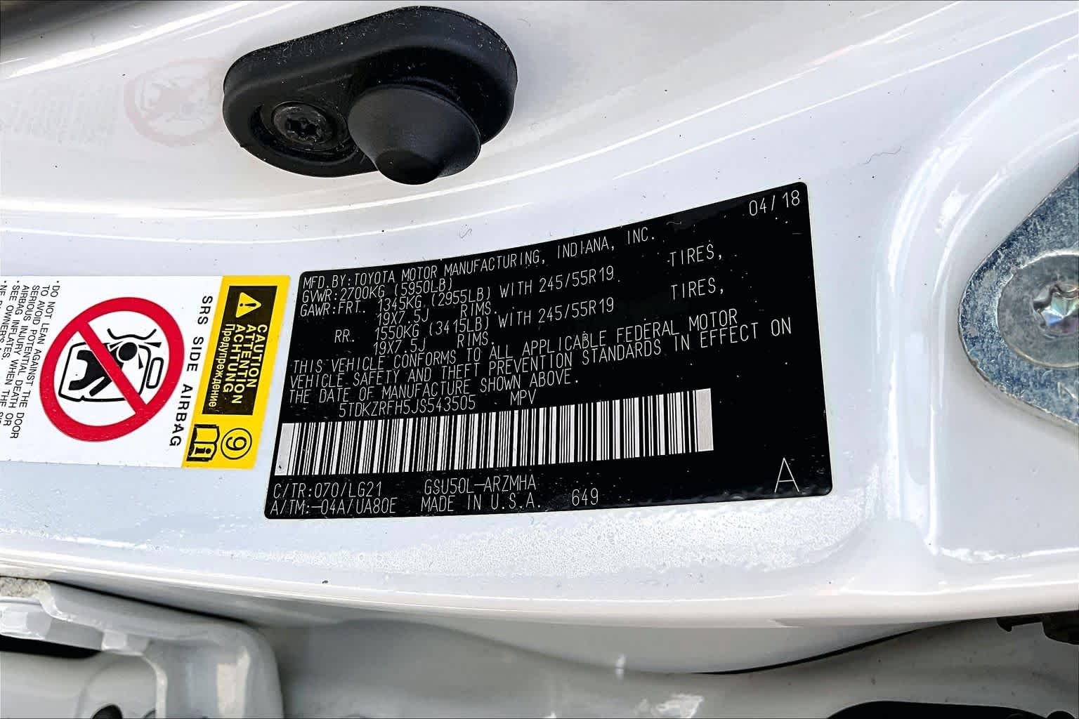 Used 2018 Blizzard Pearl Toyota SE image 52