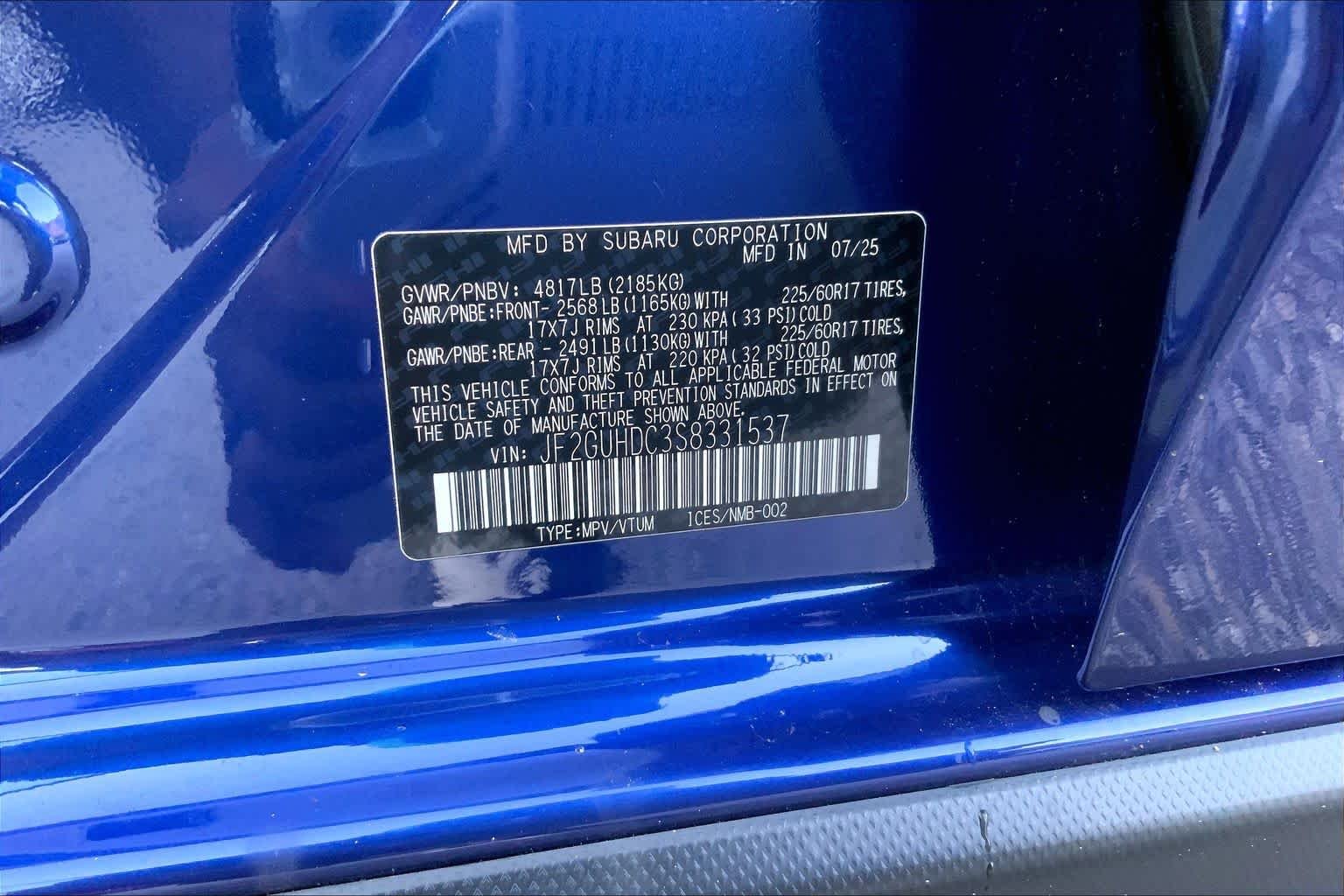 Used 2025 Sapphire Blue Pearl Subaru Premium image 29