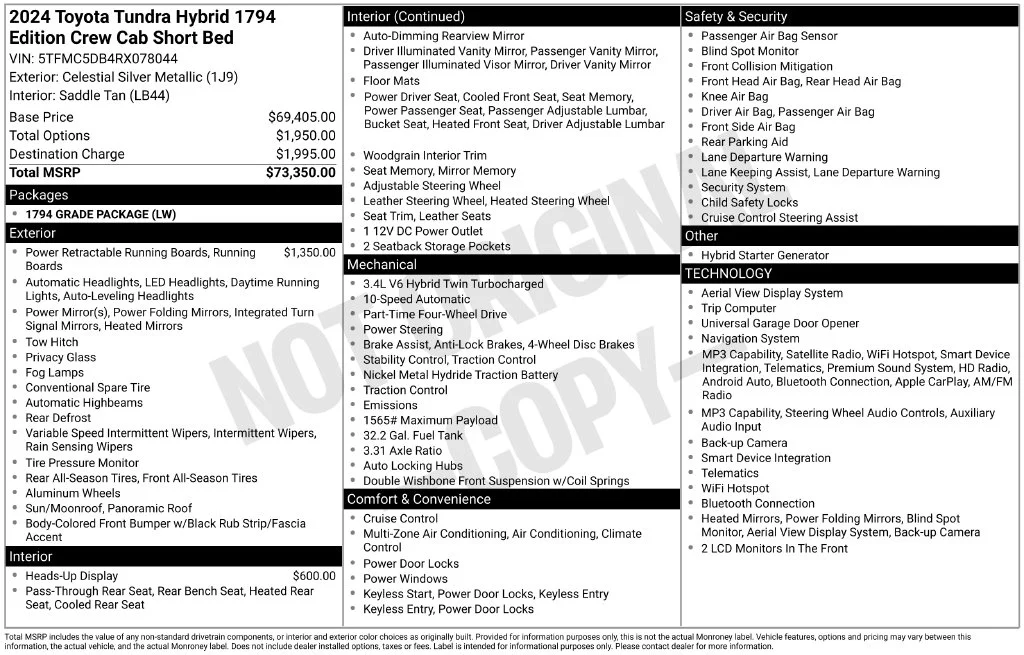 Used 2024 Silver Toyota 1794 Edition image 37