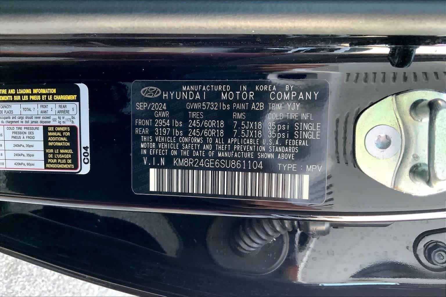 Used 2025 Abyss Black Pearl Hyundai SEL image 30
