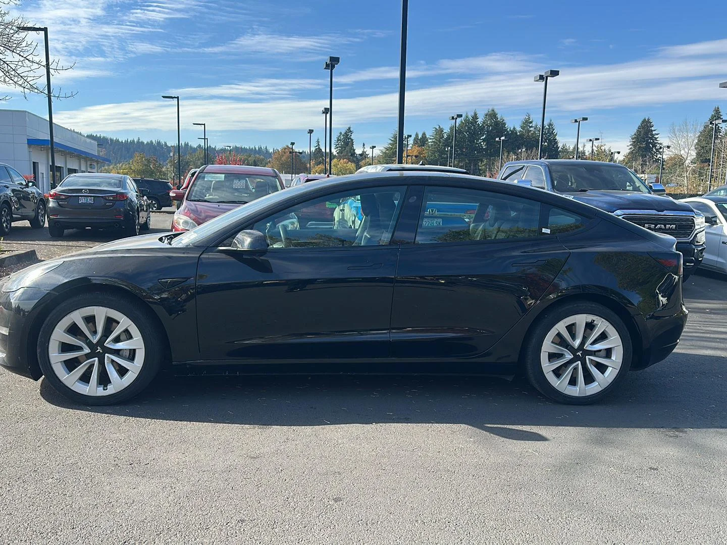 Used 2021 Solid Black Tesla Long Range image 2