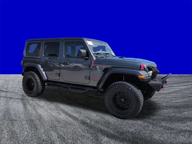 Certified Used 2019 Granite Crystal Clearcoat Metallic Jeep Unlimited Sahara Altitude image 2