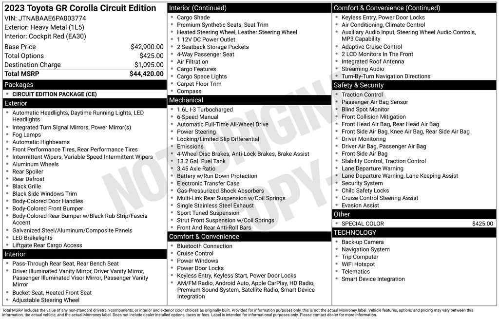 Used 2023 Heavy Metal Toyota Circuit Edition image 3