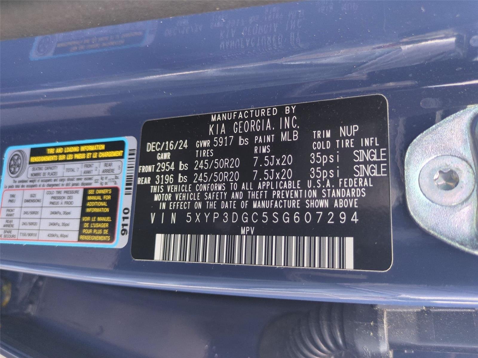Used 2025 Midnight Lake Blue Kia EX image 43