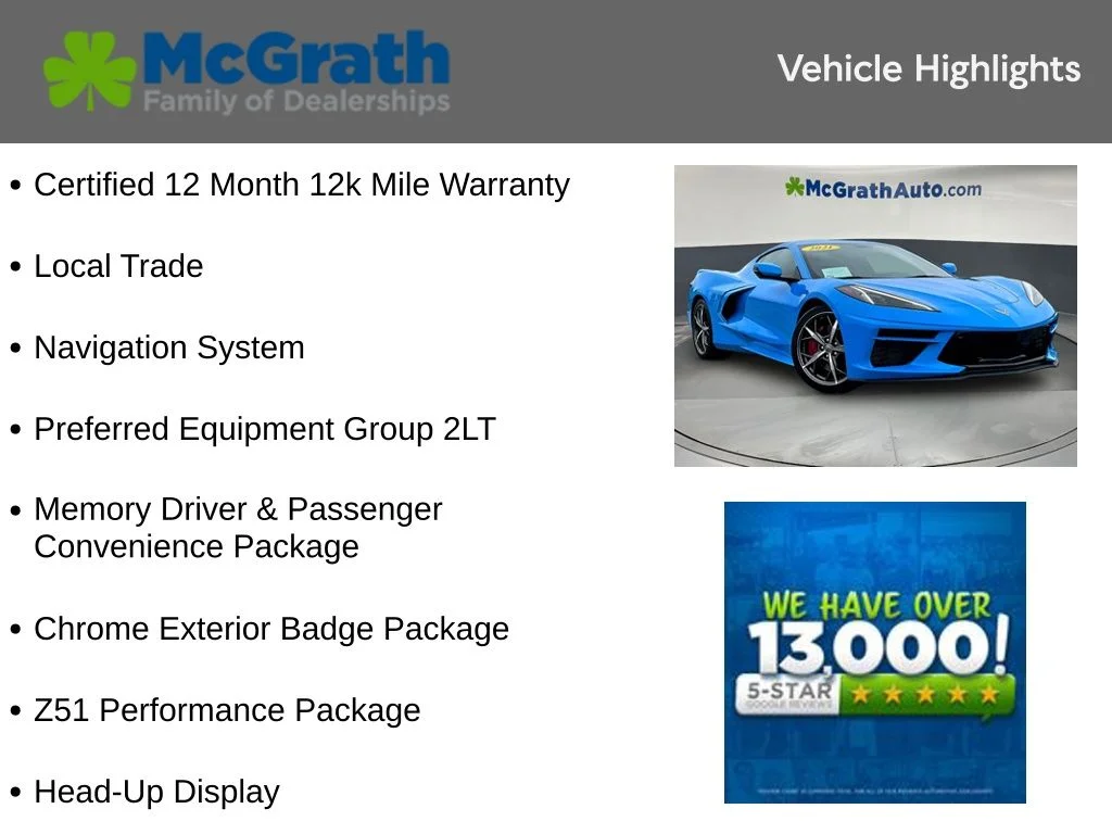 Used 2021 Blue Chevrolet Stingray image 6