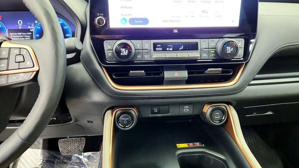 Used 2025 Ruby Flare Pearl Toyota Hybrid MAX Platinum AWD w/ Illuminated Cargo Sill image 17
