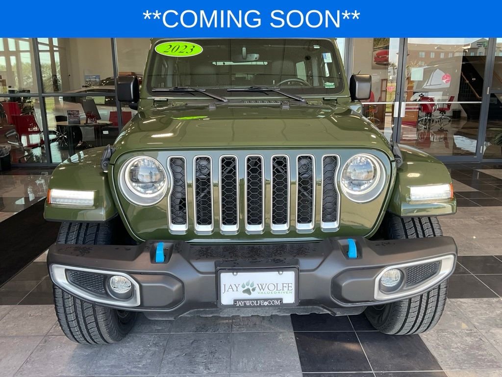 Used 2023 Jeep Wrangler 4xe Sahara 4XE with VIN 1C4JJXP62PW604614 for sale in Kansas City