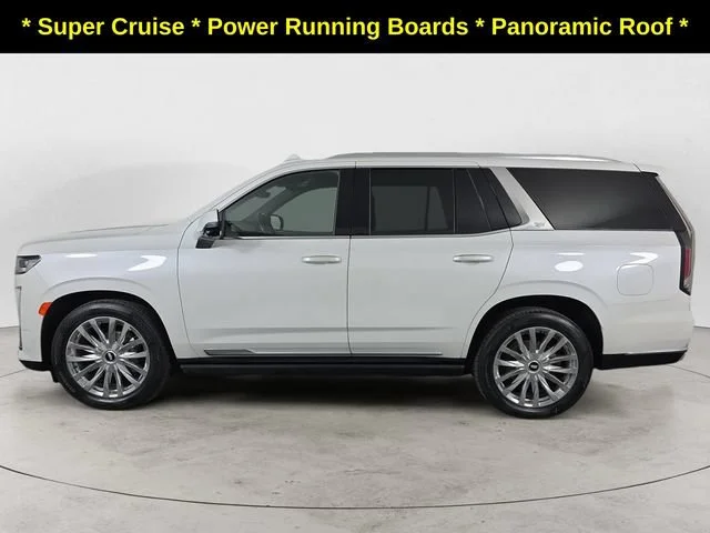 Used 2021 White Cadillac Premium Luxury image 2