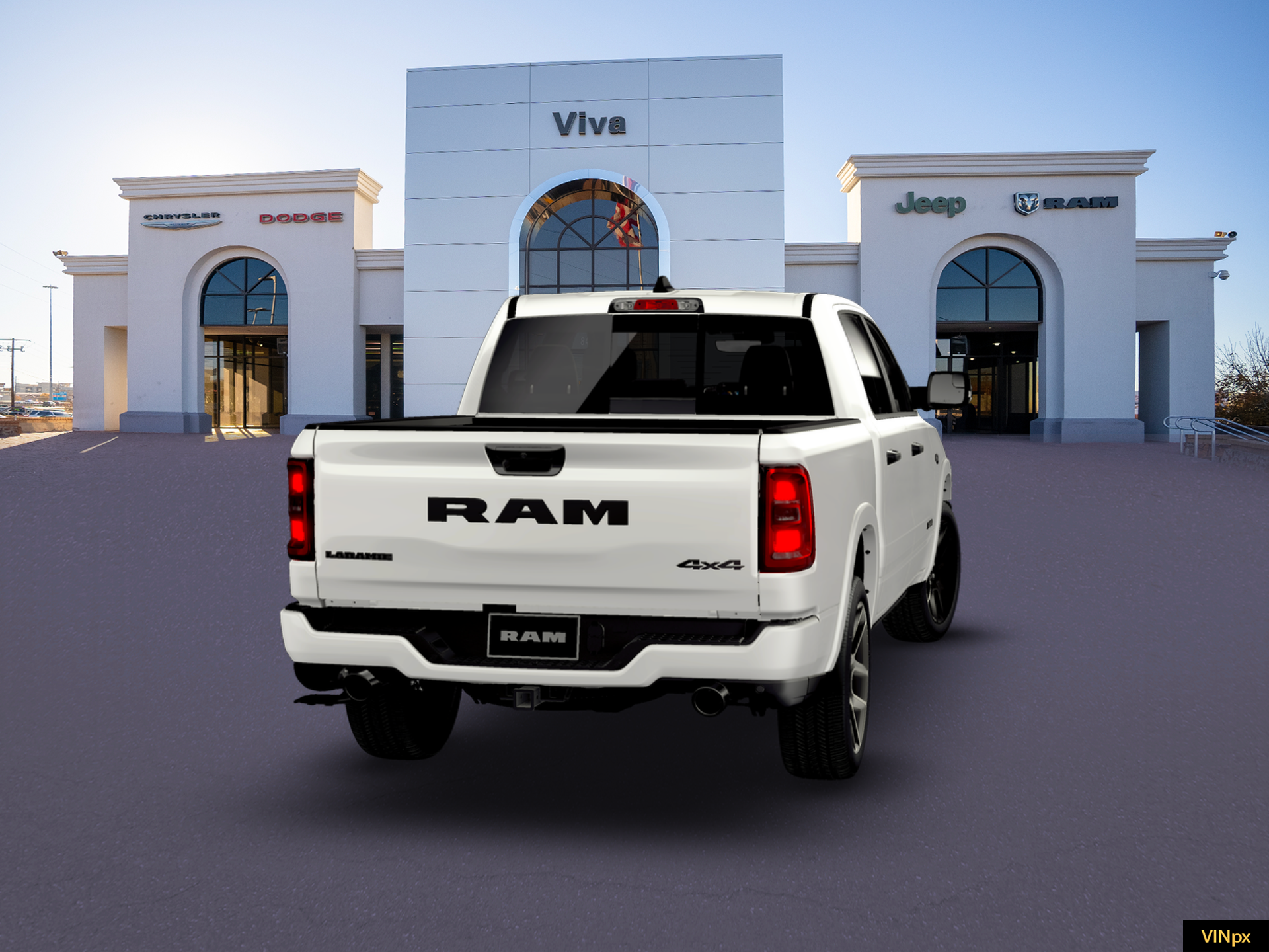 New 2026 Bright White Clear-Coat Exterior Paint RAM Laramie image 14