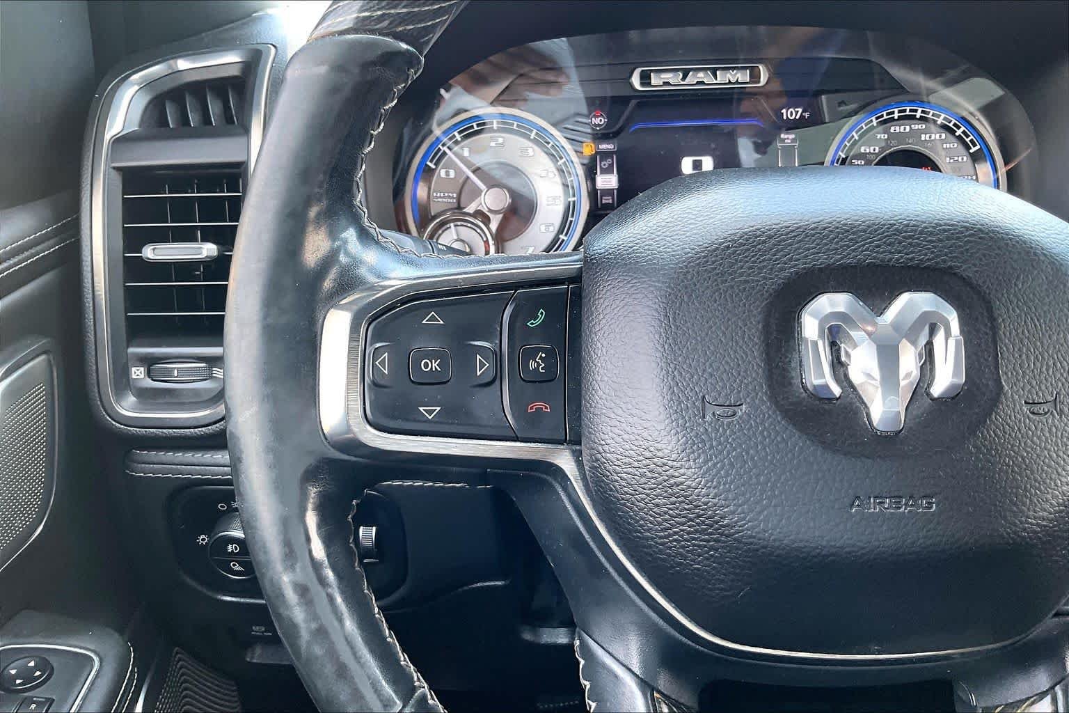 Used 2019 Ivory White Tri-Coat Pearlcoat Ram Limited image 22