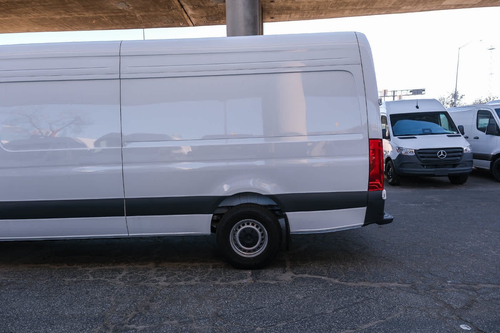 New 2025 Arctic White Mercedes-Benz Cargo 170 WB High Roof RWD Electric Motor image 8