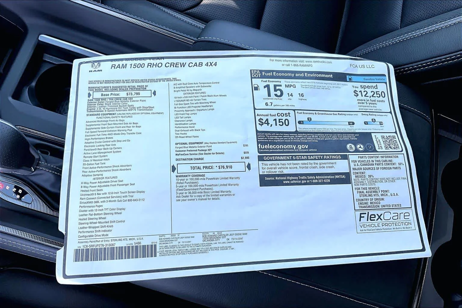 New 2026 Forged Blue Metallic Exterior Paint RAM RHO image 17