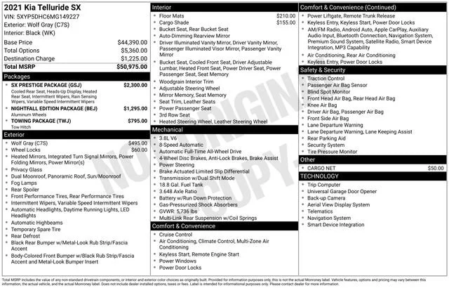 Used 2021 Wolf Gray Kia SX image 53