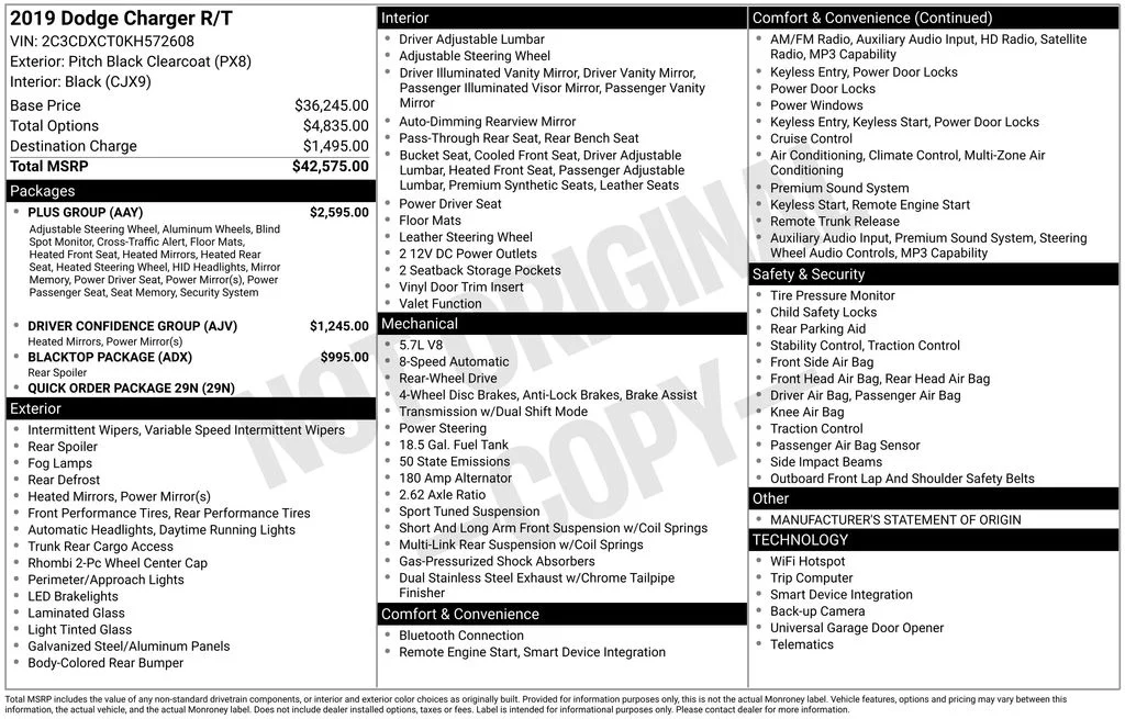 Used 2019 Black Dodge R/T image 2