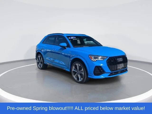 Used 2021 Blue Audi Premium Plus image 2