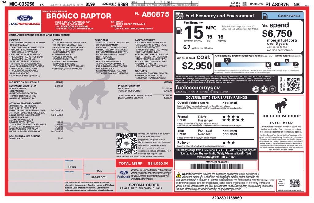Used 2023 Silver Ford Raptor image 42