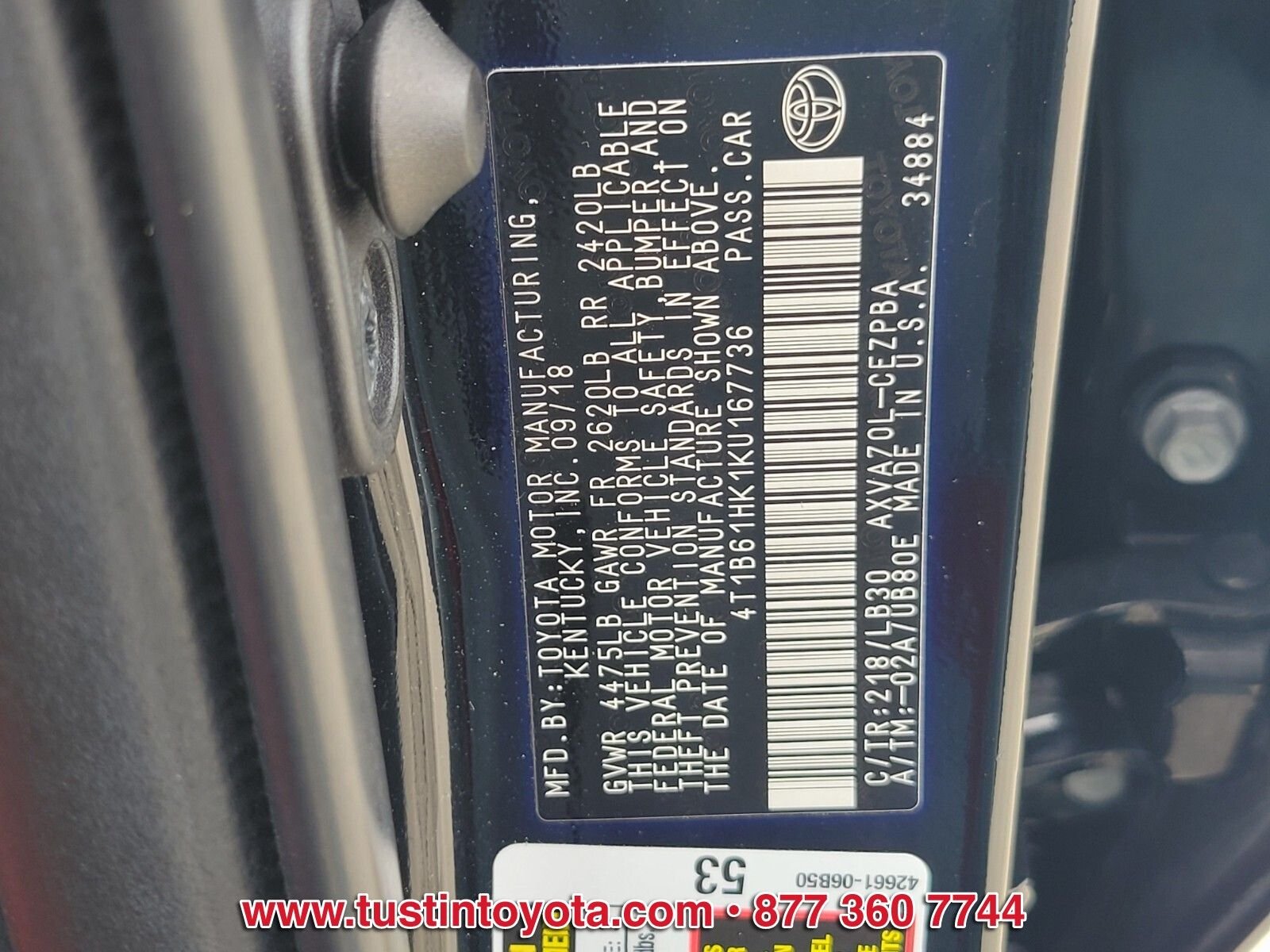 Certified Used 2019 Black Toyota XSE image 16