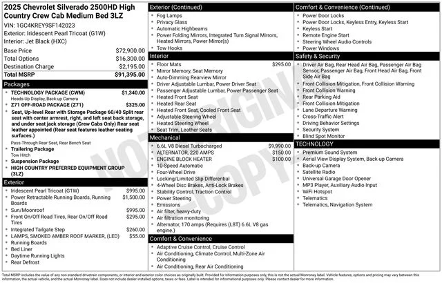 Used 2025 Beige Chevrolet High Country image 1