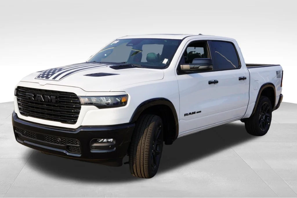 New 2026 Bright White Clear-Coat Exterior Paint RAM Laramie image 7