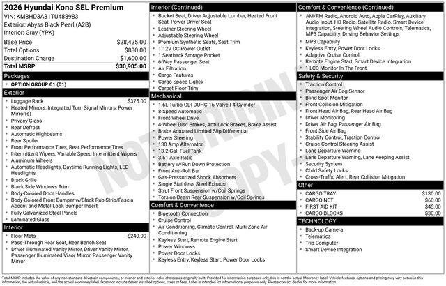 New 2026 Black Hyundai SEL Premium FWD image 38