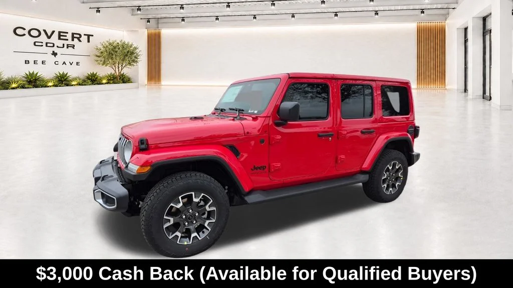 New 2026 Firecracker Red Clear-Coat Exterior Paint Jeep Sahara image 5