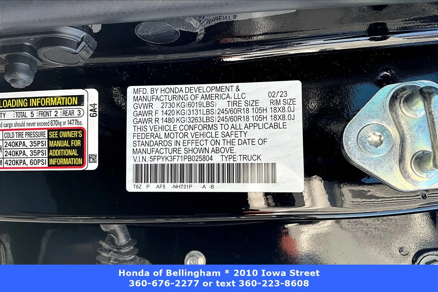 Certified Used 2023 Crystal Black Pearl Honda AWD RTL-E image 16