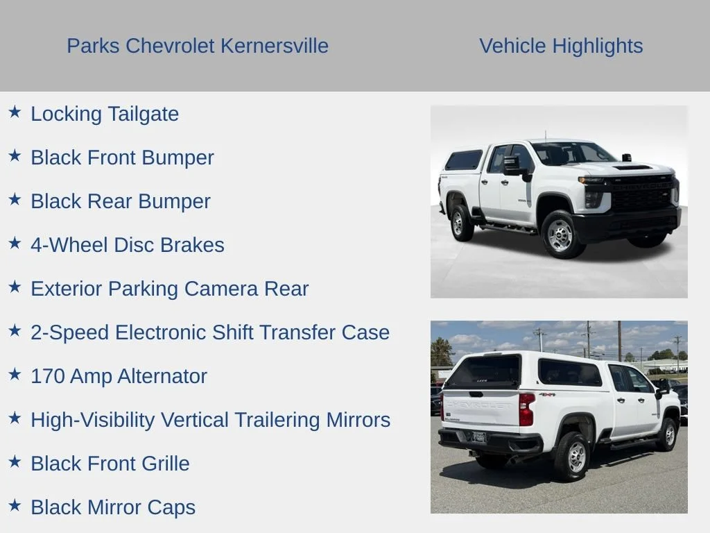 Used 2022 SUMMIT WHITE Chevrolet Work Truck image 21