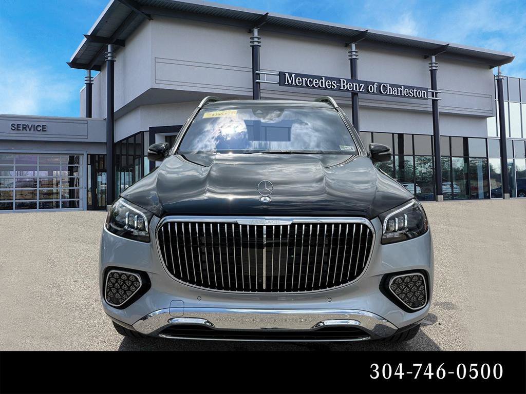 Certified Used 2025 Cirrus Silver (Upper) / Obsidian Black Metallic (Lower) Mercedes-Benz Maybach GLS 600 image 8