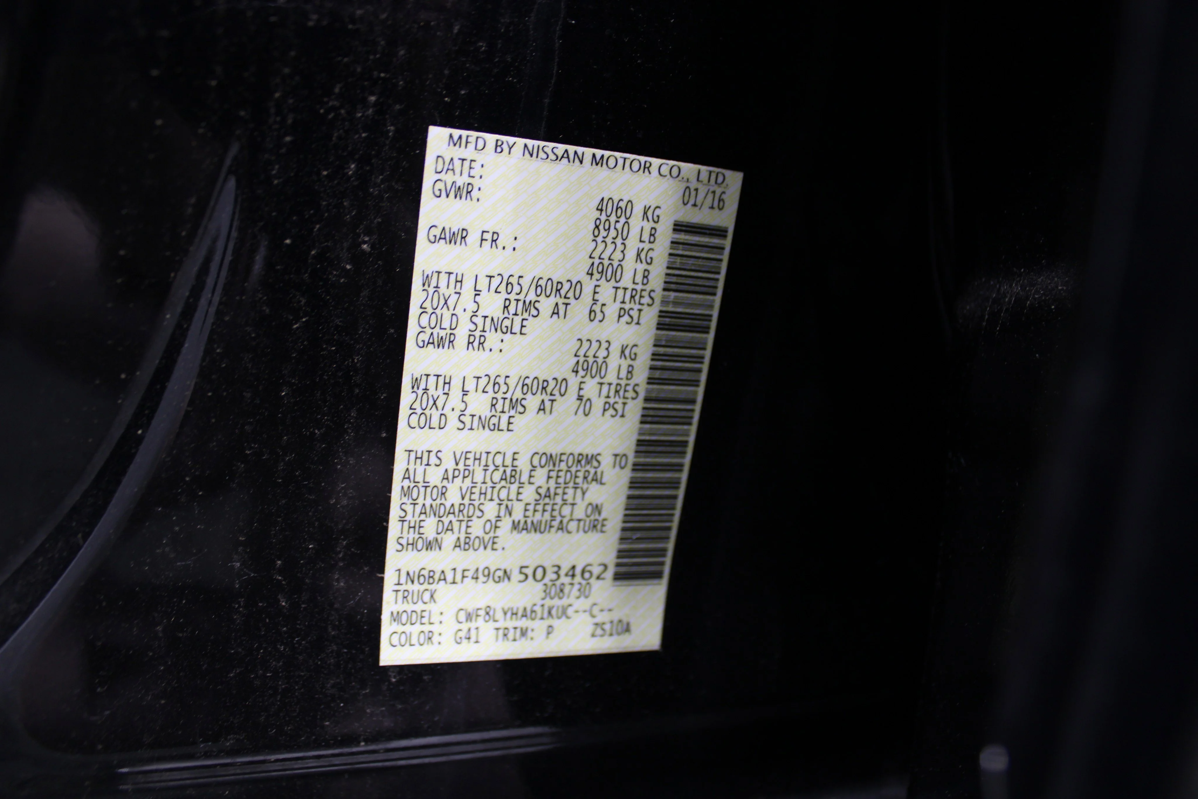 Used 2016 Magnetic Black Nissan Platinum Reserve image 33