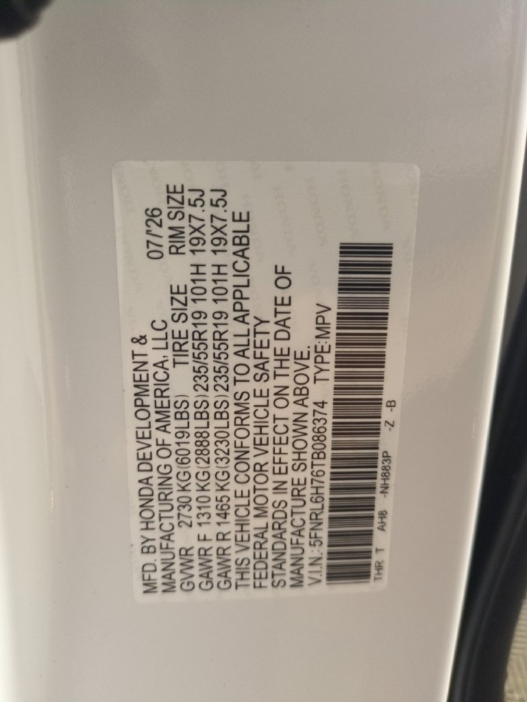 New 2026 Platinum White Pearl Honda Sport-L image 32