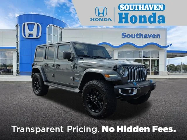 Used 2022 Gray Jeep Unlimited Sahara 4xe image 1