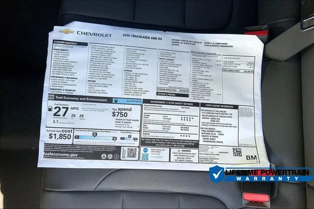 New 2026 Sterling Gray Metallic Chevrolet RS image 14