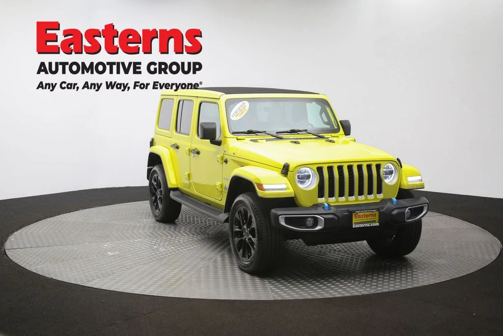 Used 2022 Yellow Jeep Unlimited Sahara 4xe image 51
