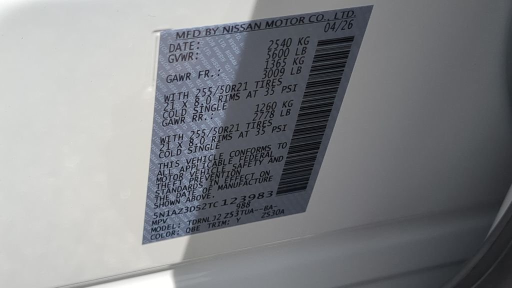 New 2026 Everest White Pearl TriCoat Nissan Platinum image 23
